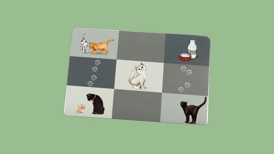 'TRIXIE Patchwork' Cat Food Mat / Placemat 3D Warehouse