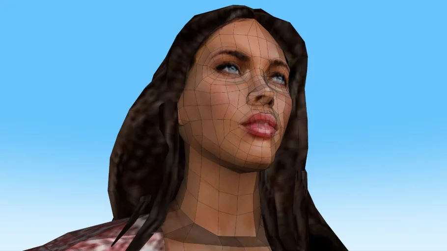 Megan Fox - Low poly T-pose character