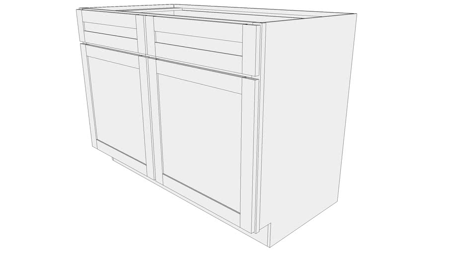 Bayside Base Cabinet B48 - Two Doors, Two Drawers