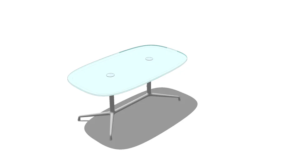 Coalesse, SW_1, Table, Super Elliptical, Glass, 40x72x28.5 3D Warehouse
