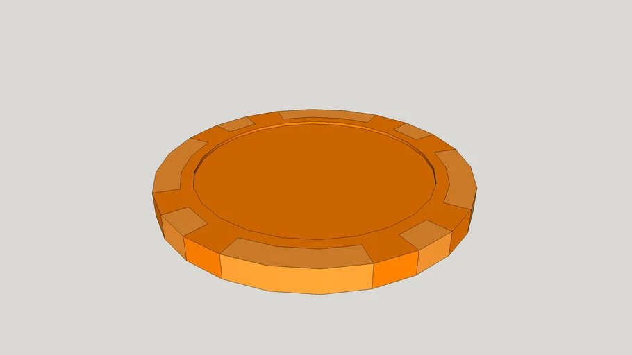 Orange Pokerchip | 3D Warehouse
