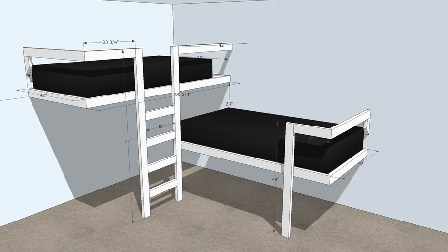 Builtin Loft Beds 3D Warehouse
