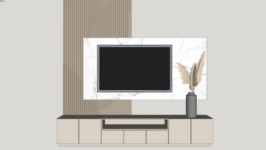 Modern Living Room TV Unit 3D Warehouse Sleek Storage With Stylish Design