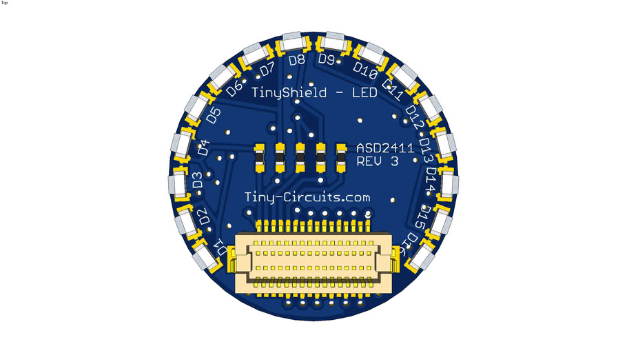 TinyCircuits-TinyShield-16_Edge_LEDs-ASD2411_Circle | 3D Warehouse