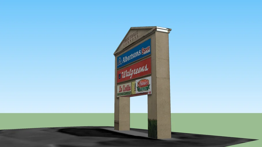 Troutdale Commons sign 2 3D Warehouse