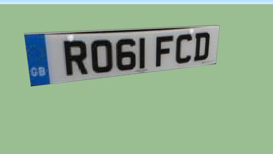 2011-2012 British License Plate