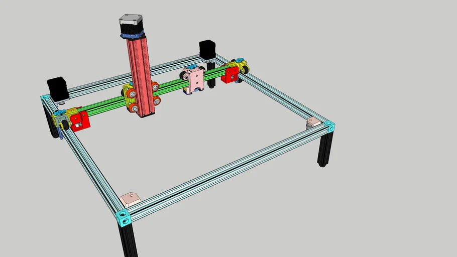 Core XY Laser/ CNC design based of the Vking 3D Printer 3D Warehouse