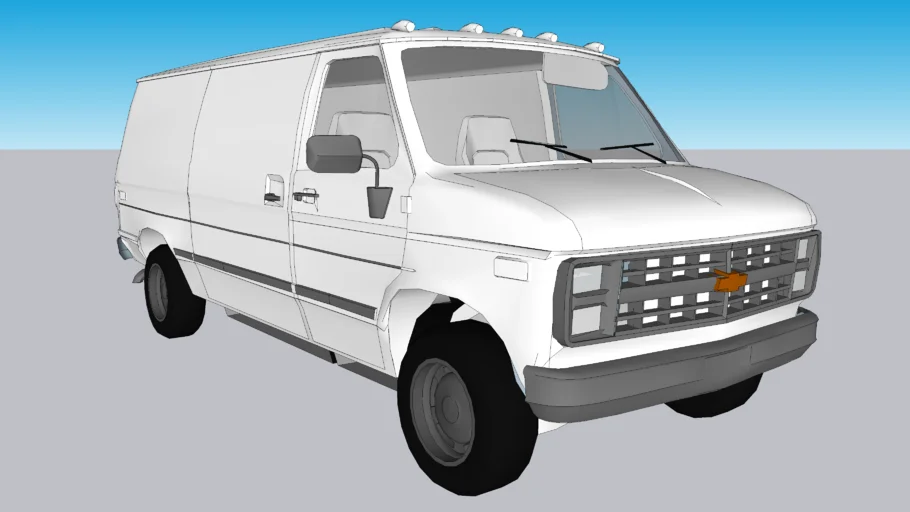 1986 Chevrolet G20 - cargo van - sliding door - 4.3L (90 Degree V6)