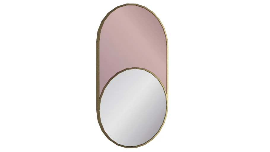 Bower Studio Mirror Peach & Clear _ Modern Mirror