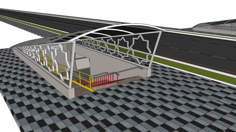 underground pedestrian crossing tunnel 3D Warehouse