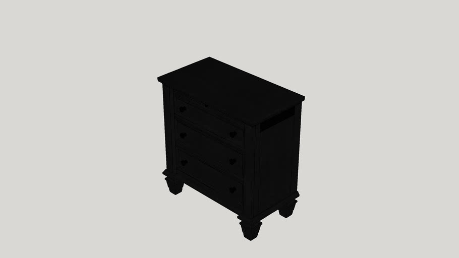 Ellis 3 Drawer Bachelor's Chest 3D Warehouse