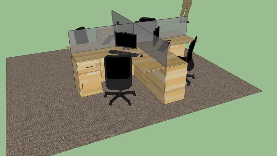 office computer table | 3D Warehouse