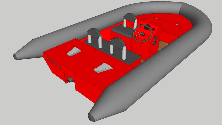 Inflatable Rib Jet Boat 3D Warehouse