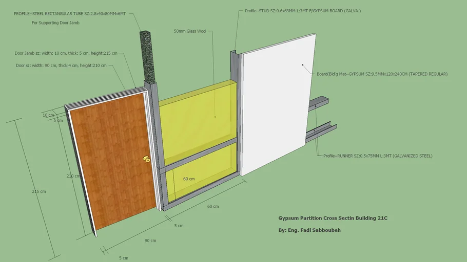 gypsum-wall-partition-3d-warehouse