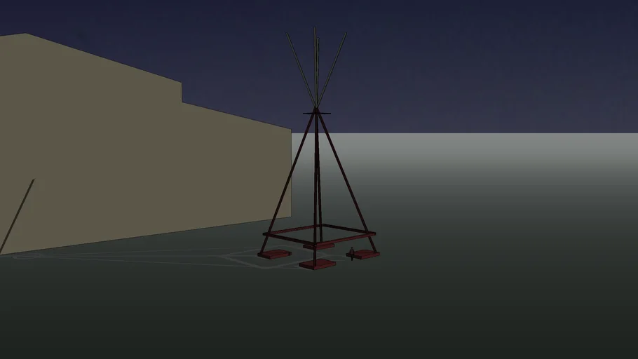 sculpture abstraite de Mark di Suvero ' E=MC² ' | 3D Warehouse