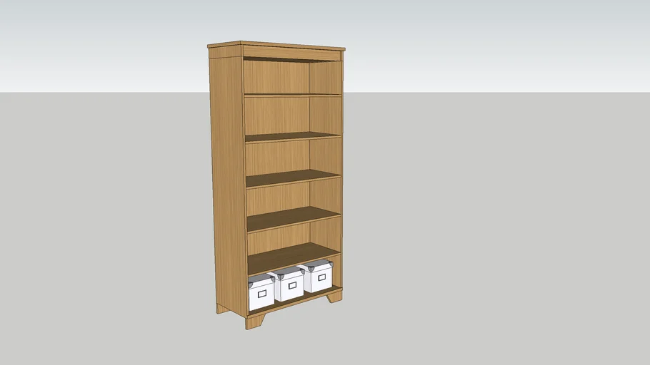 Modern Bookcase finished in Oak