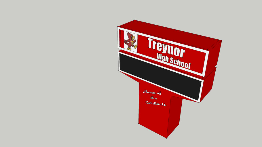 Treynor High School marquee 3D Warehouse