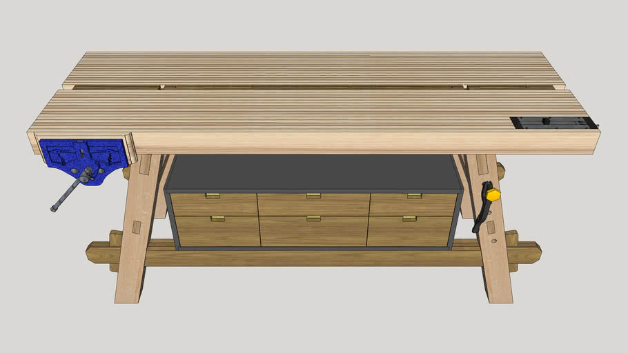 Moravian Workbench with Final 3D Warehouse