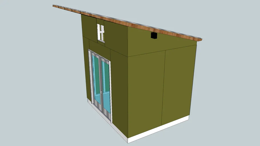 Small modern style garden shed or studio | 3D Warehouse