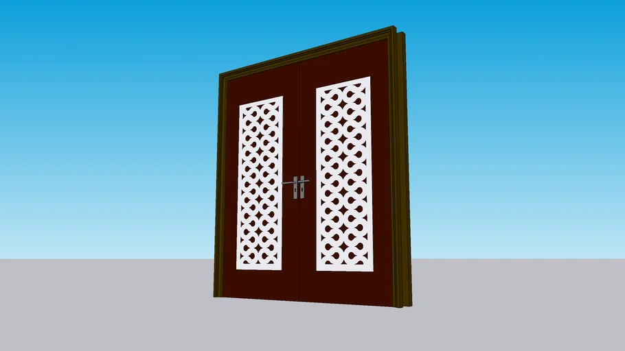 Double panel safety door (Geometric design)