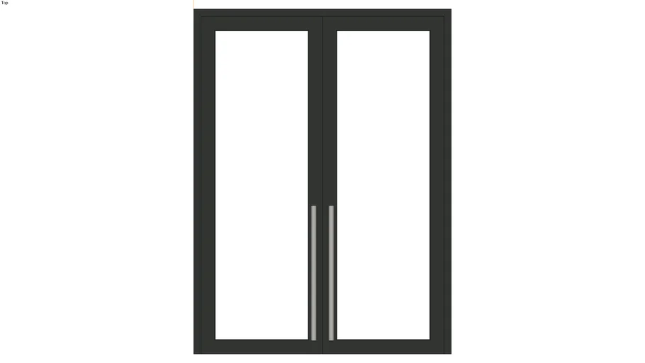 Double doors size 2500x900 mm. with glazing.