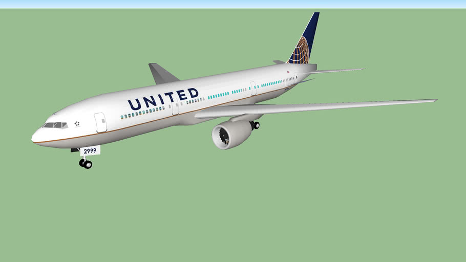 united airlines 777 model