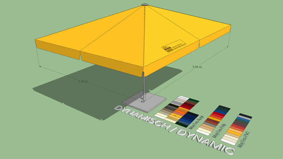 May Schattello 3.5x5m Rectangle Market Umbrella