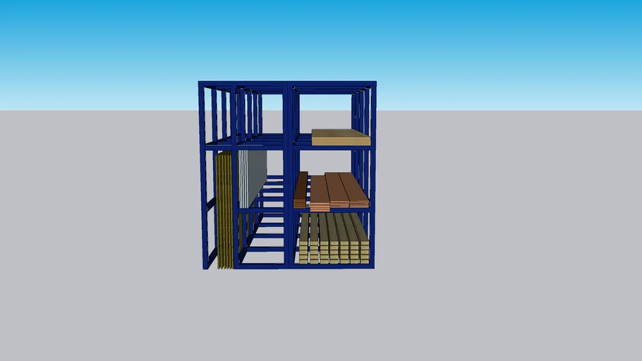 Wood Rack 3D Warehouse