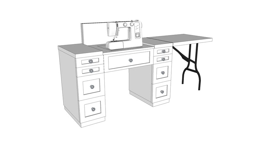 Sewing machine table | 3D Warehouse