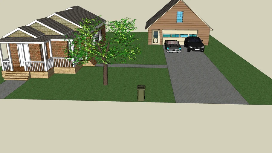 house-and-a-double-garage-3d-warehouse