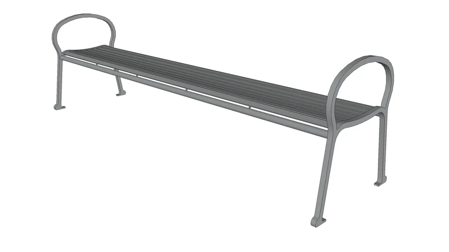 Scarborough 96' Bench 3D Warehouse