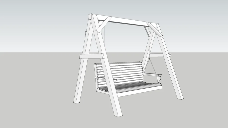 Vrijgevigheid Door rand A-Frame Swing | 3D Warehouse