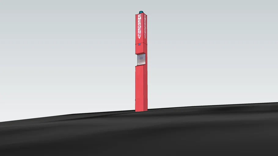 Emergency Blue Light Pole 3D Warehouse