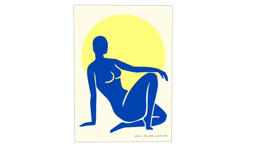 Quadro Decorativo Solar Woman Inspirado Matisse
