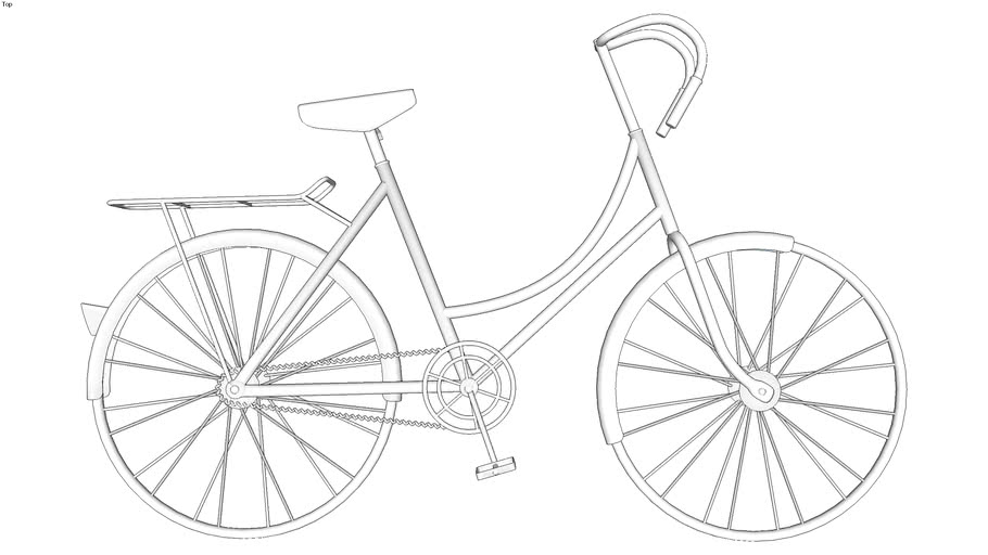 Déco murale vélo en métal blanc L184