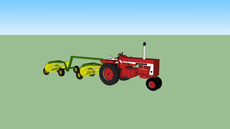 double rake for farming with my farmall 806 custom