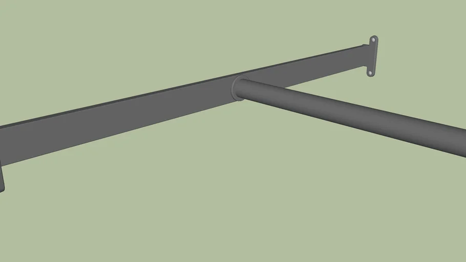 KOMPLEMENT pullout clothes rail 71x34.7x8 cm in grey 3D Warehouse