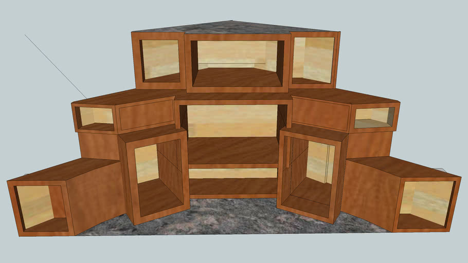 Corner Fireplace shelves 3D Warehouse