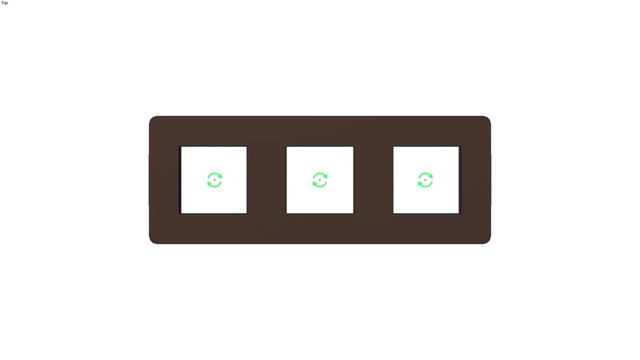 Unica Studio Color Frame 3 gang, chocolate | 3D Warehouse