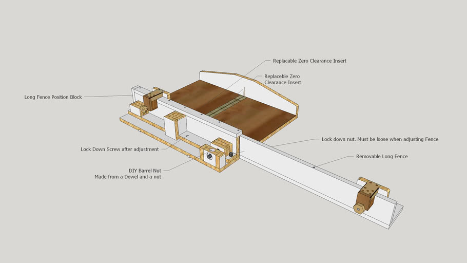 Adjustable Table Saw Sled 3D Warehouse