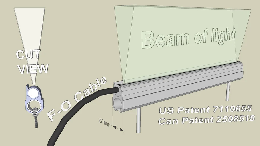 Fiber optic light bar by 3D Warehouse