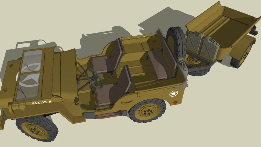 Jeep Willys MB 1942 roof folded