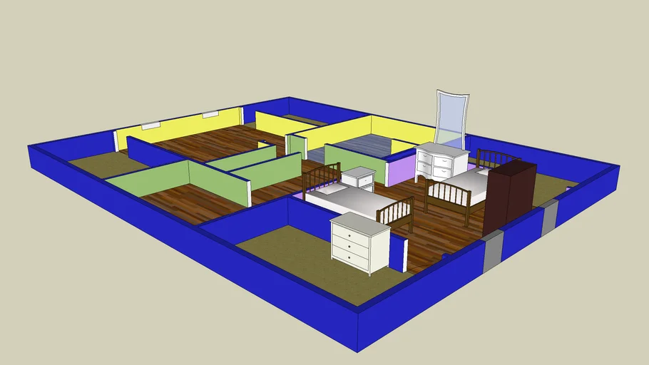 Upstairs Floorplan | 3D Warehouse