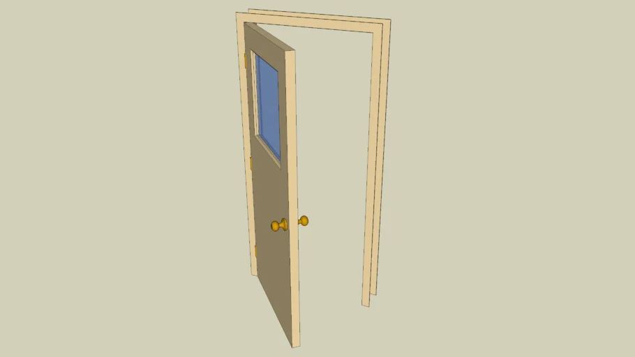 3068 Exterior Solid-core Door with Window