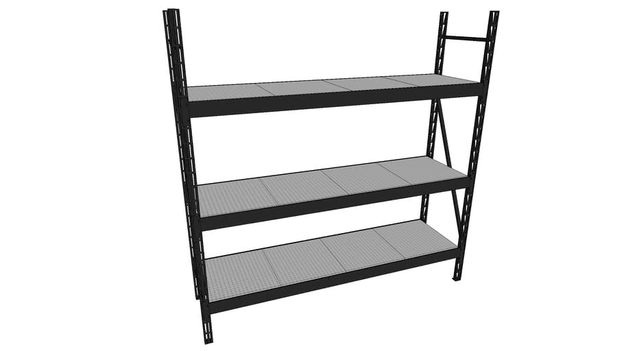 Husky 90 x 90 x 24 Steel Shelving Unit | 3D Warehouse