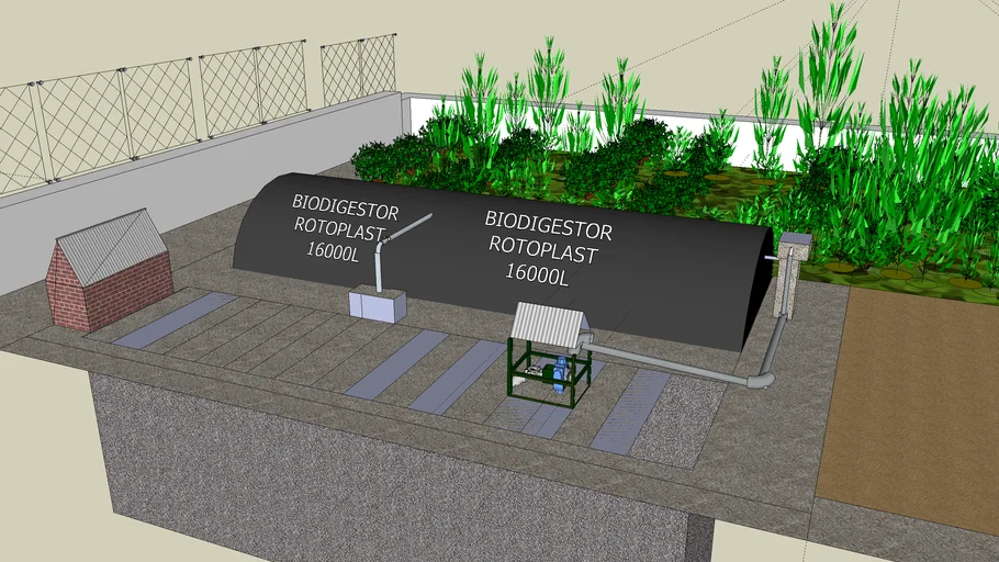 biodigestor rotoplast | 3D Warehouse