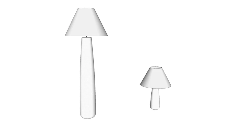 CB2 Polar Table and Floor Lamp 3D Warehouse