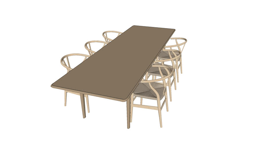 Wooden Dining Table 3D Warehouse