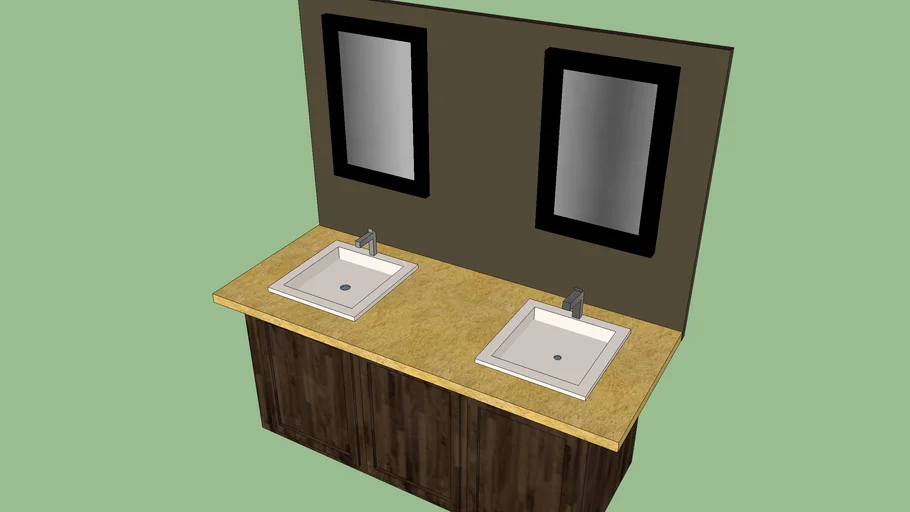 Modern Bathroom Vanity 3D Warehouse