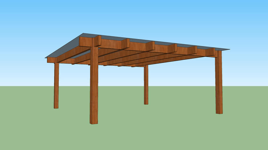 Pergola Em Madeira E Vidro 3d Warehouse